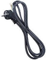 Шнур с электрической вилкой для утюга или чайника Smartbuy 1.8м черный картинка 